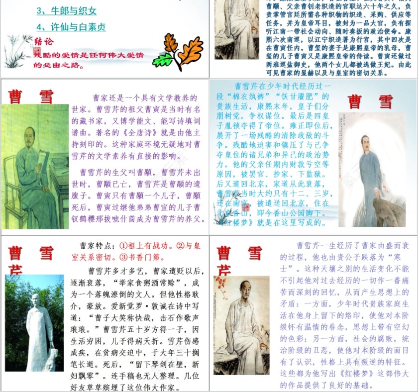 四大名著之一《红楼梦》名著导读PPT第2张