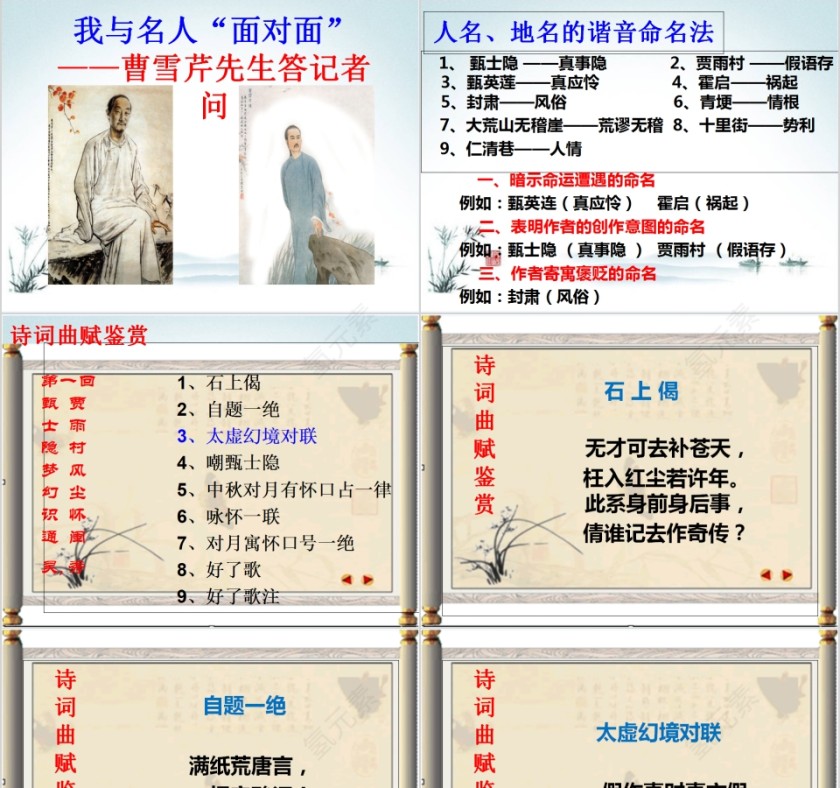 四大名著之一《红楼梦》名著导读PPT第5张