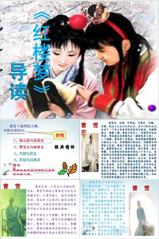 四大名著之一《红楼梦》名著导读PPT