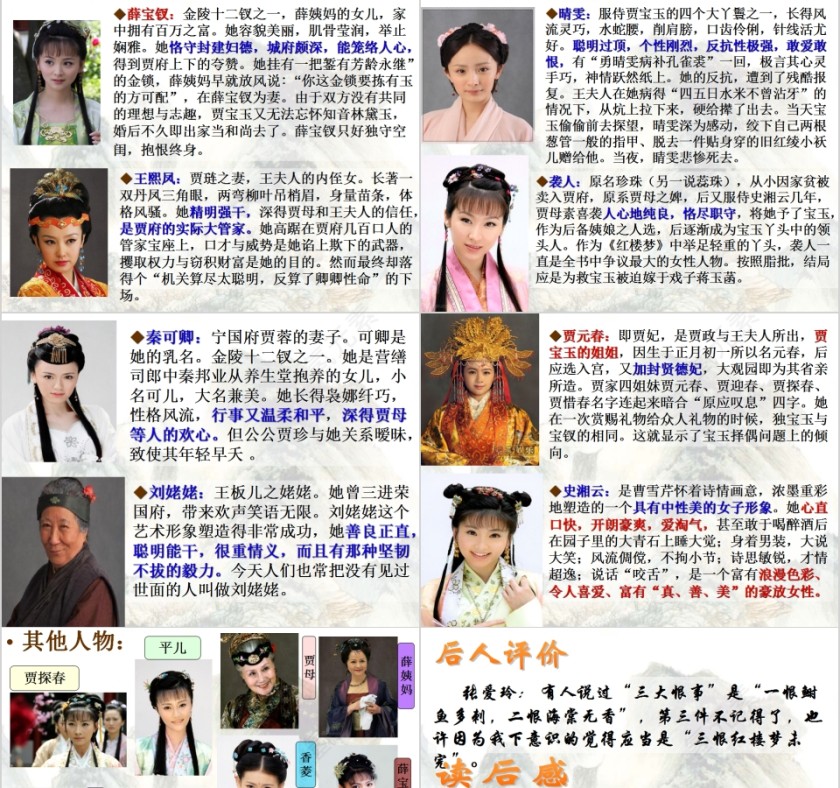 四大名著之一《红楼梦》名著导读PPT第7张