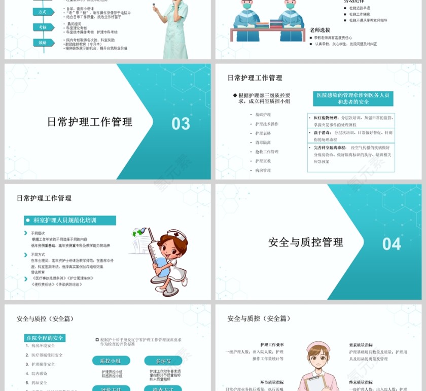 简约护士工作述职报告PPT模版第3张