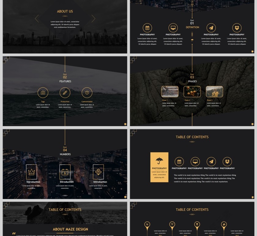 黑金大气商业汇报专用第2张
