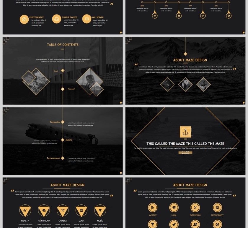 黑金大气商业汇报专用第3张