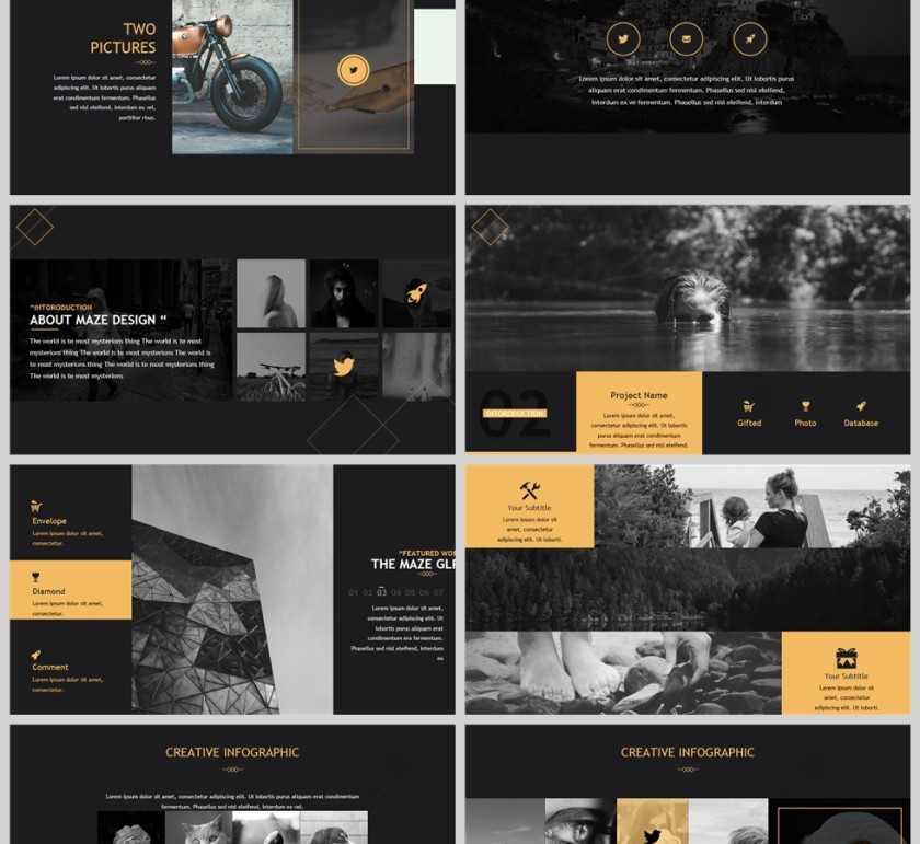 黑金大气商业汇报专用第6张