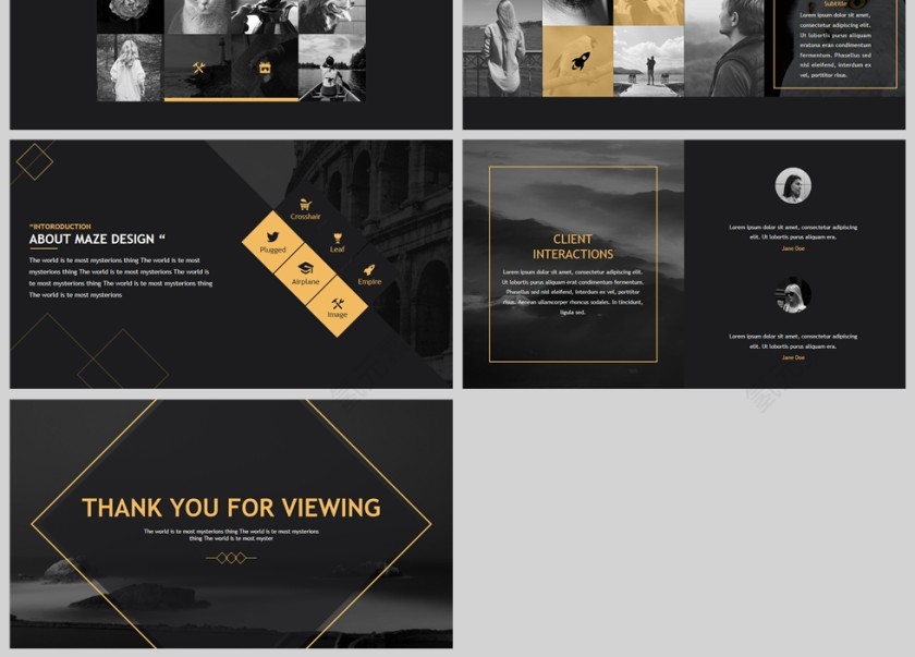 黑金大气商业汇报专用第7张