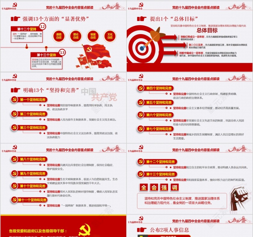 中国共产党第十九届中央委员会第四次全体会议公报PPT第4张