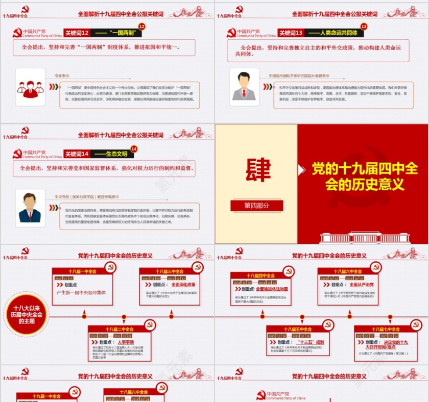 中国共产党第十九届中央委员会第四次全体会议公报PPT第7张