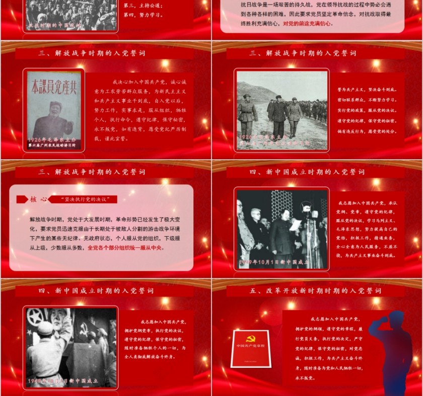 中国共产党入党誓词的历史沿革PPT第3张