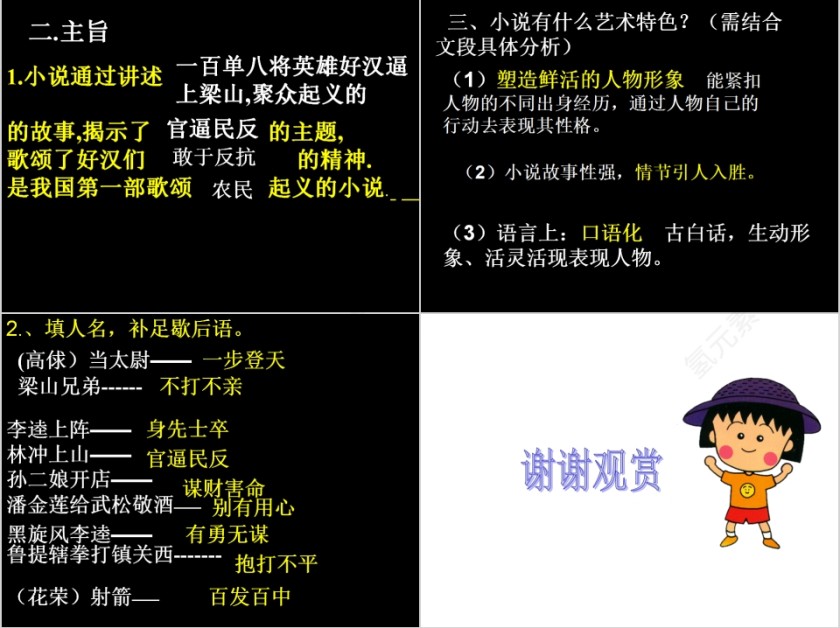 《水浒传》名著阅读读书报告会PPT第5张