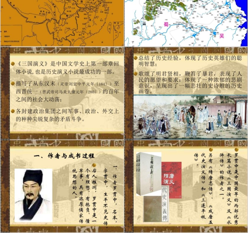 三国演义三国主题学习PPT模板第2张