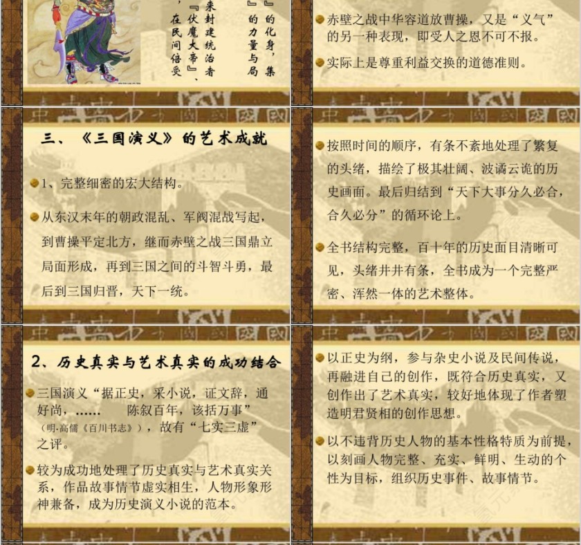 三国演义三国主题学习PPT模板第8张