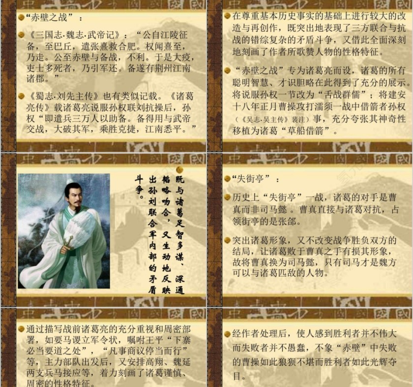 三国演义三国主题学习PPT模板第9张