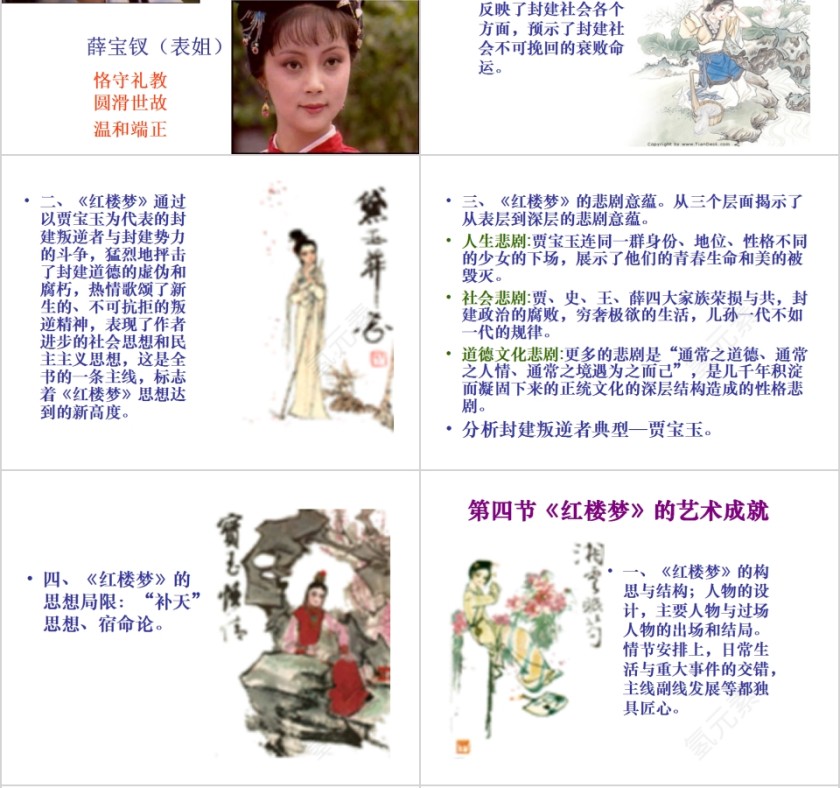 名著导读《红楼梦》古典小说PPT第6张