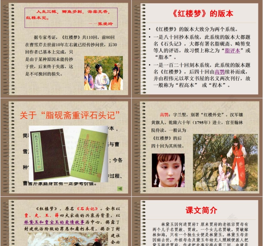 《红楼梦》古典名著红楼梦主题PPT模板第3张