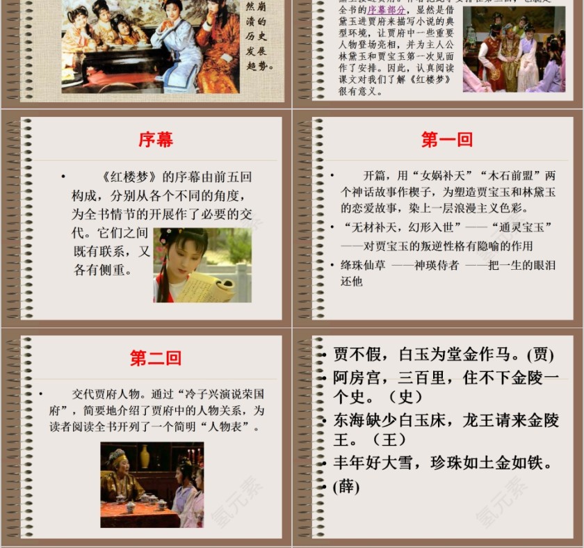 《红楼梦》古典名著红楼梦主题PPT模板第4张