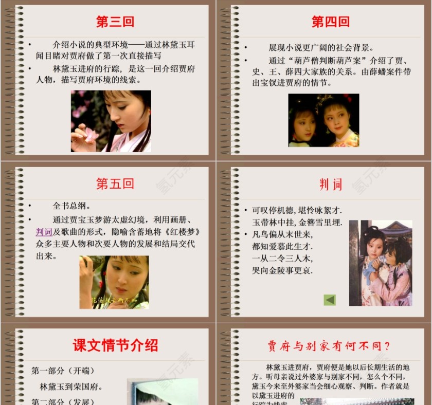 《红楼梦》古典名著红楼梦主题PPT模板第5张