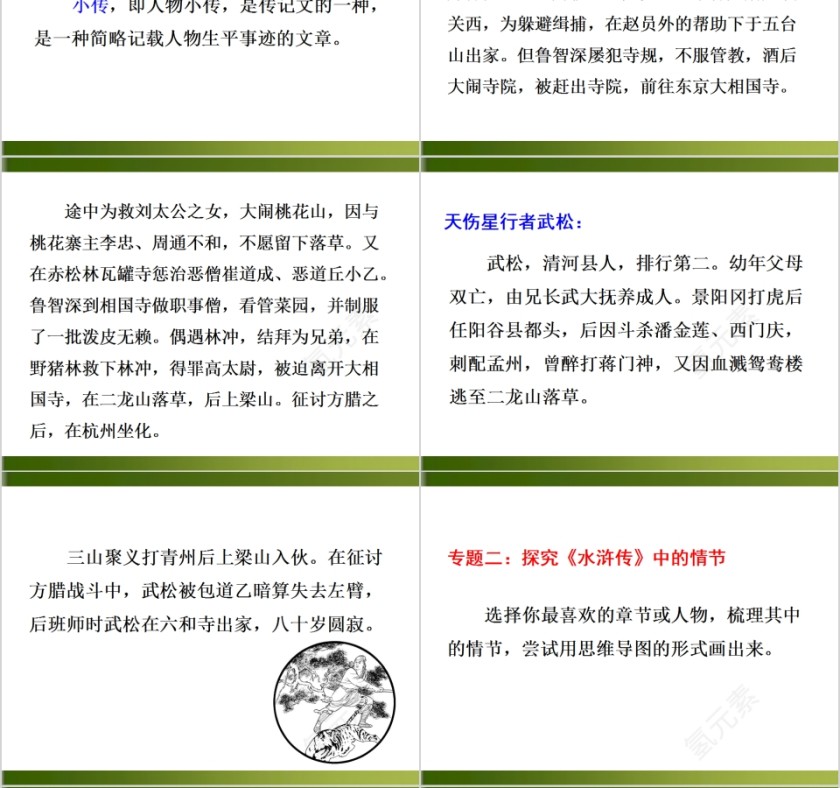 四大名著之一《水浒传》古典小说的阅读PPT第4张