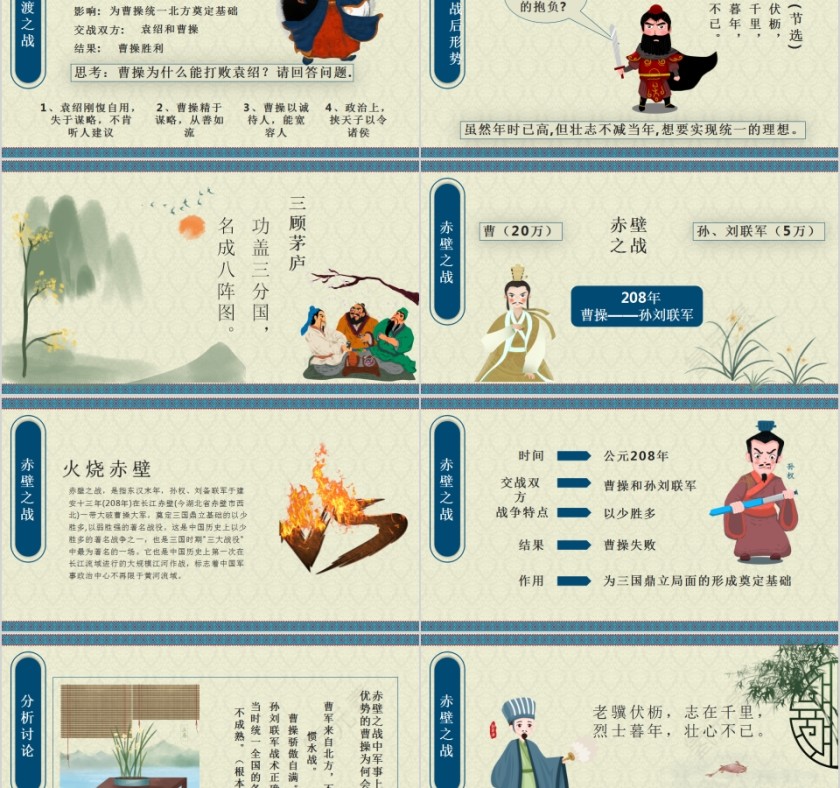 重现三国三国主题学习PPT模板第2张