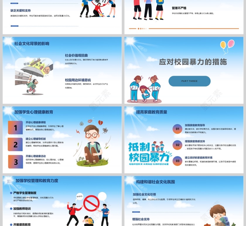 中小学生预防校园欺凌主题班会PPT课件模板第3张