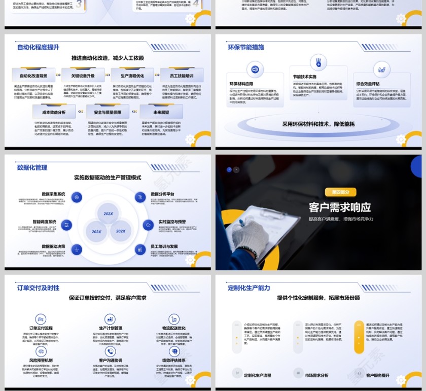 简约大气生产部年终工作总结PPT模板第4张