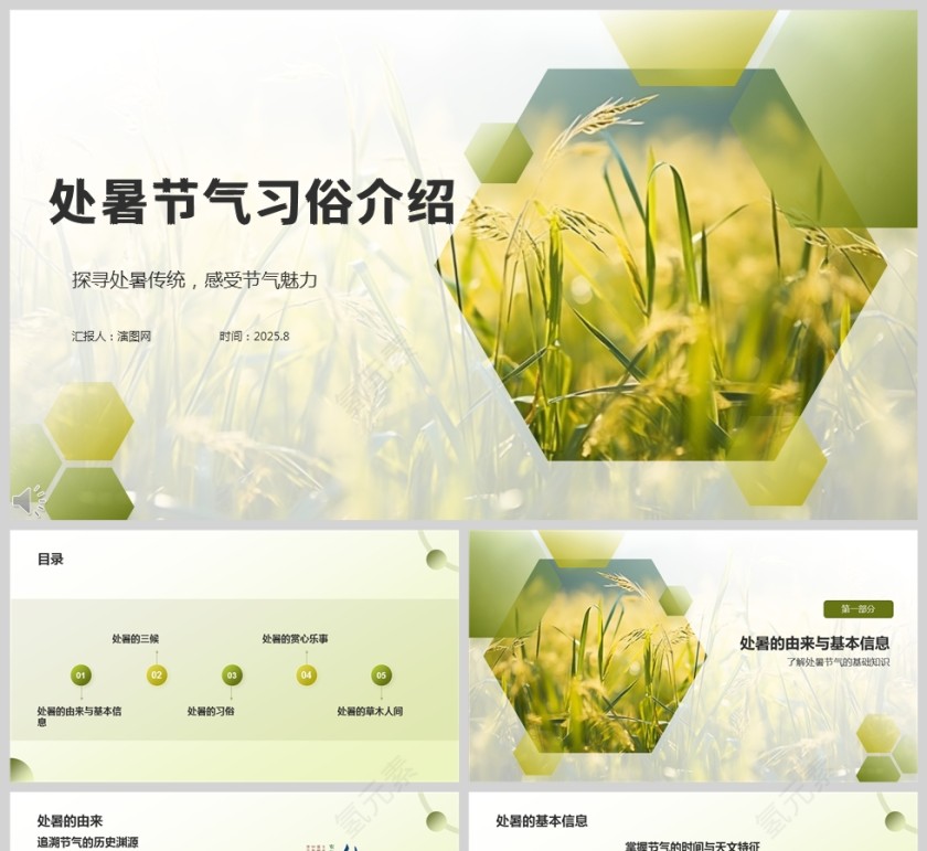 二十四节气之处暑节气介绍PPT课件第1张