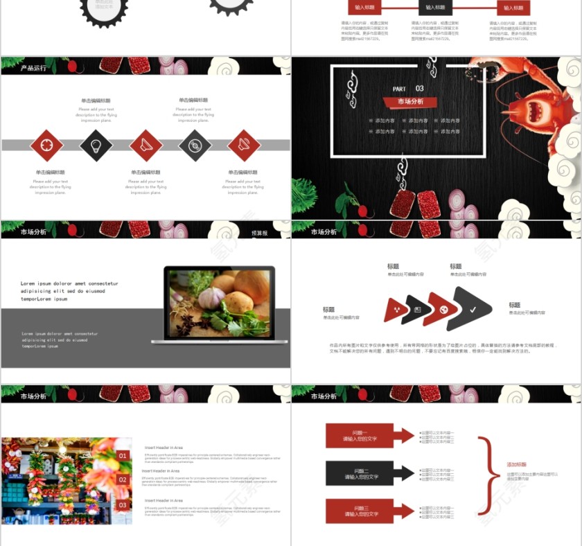 餐饮外卖企业宣传通用PPT模板第3张
