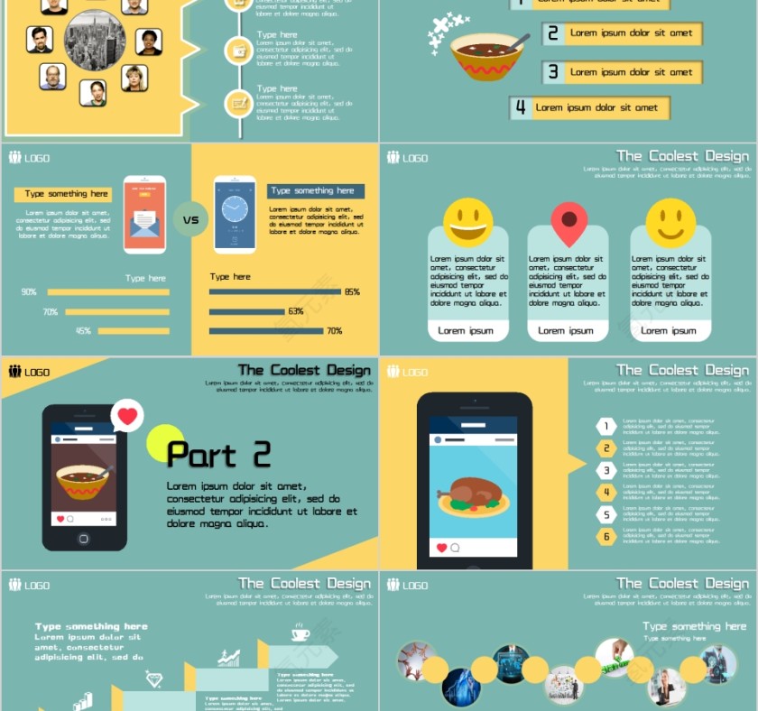 互联网外卖快餐外卖PPT第2张