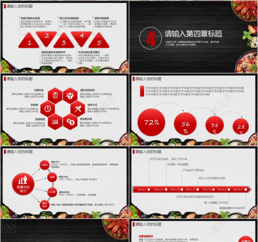 餐饮美食外卖通用模板第4张