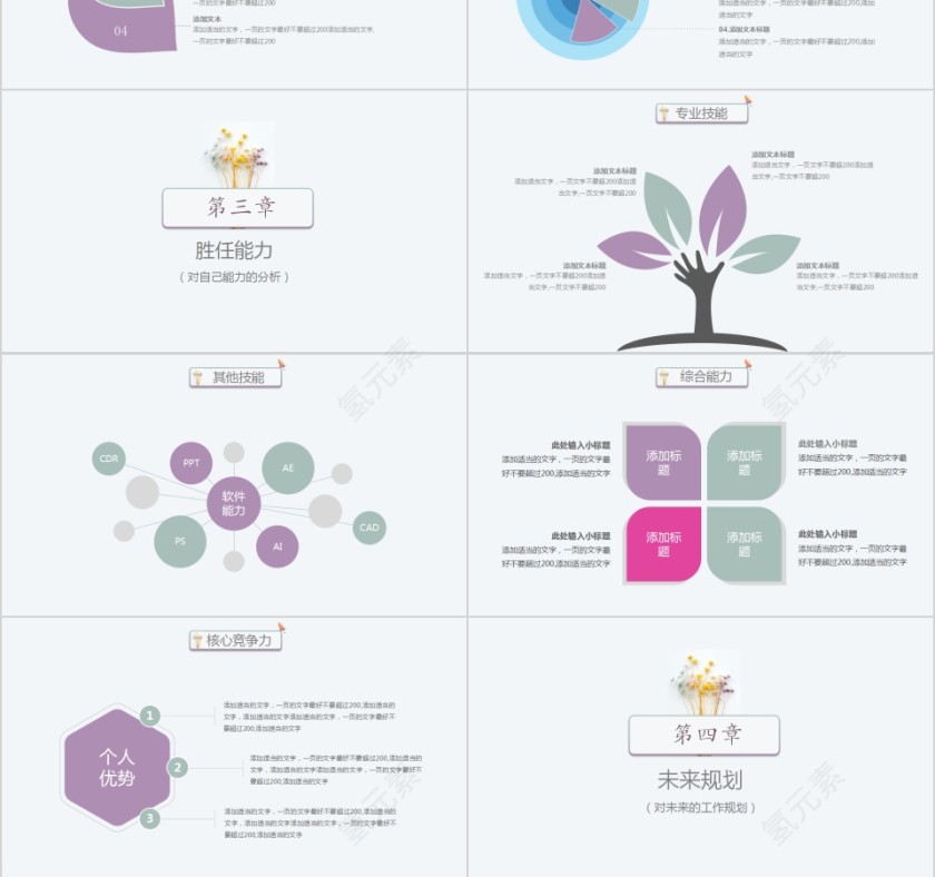 小清新个人岗位竞聘PPT第3张