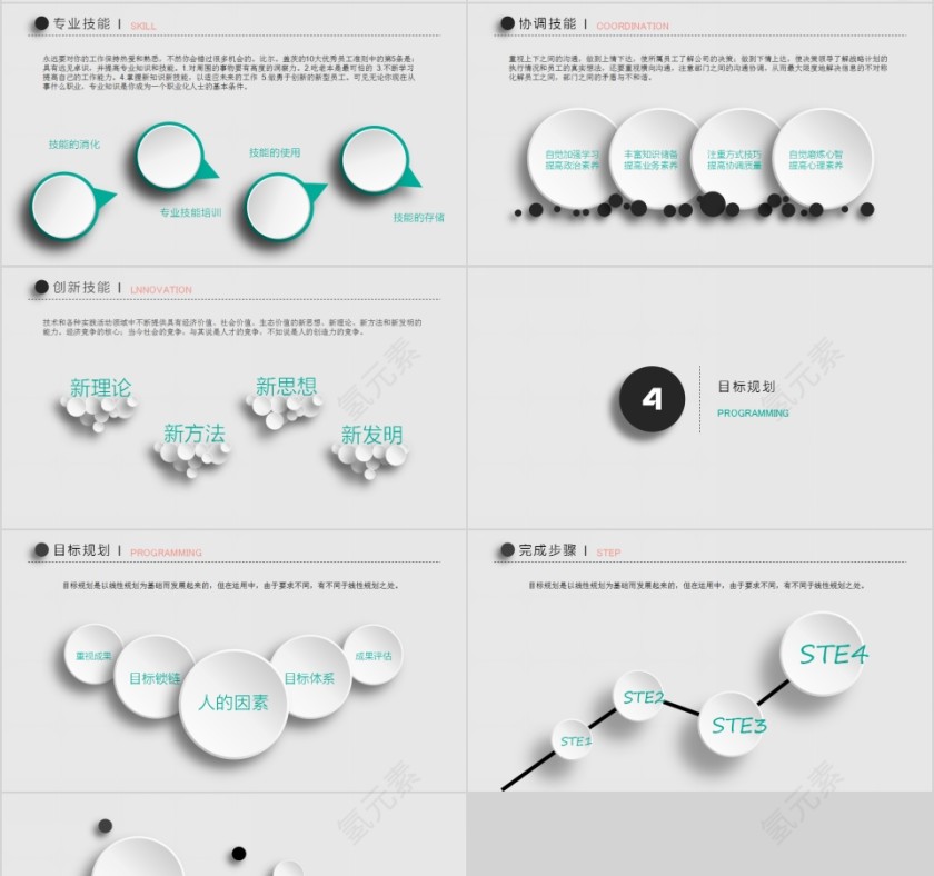 时尚竞聘求职简历PPT模板第4张