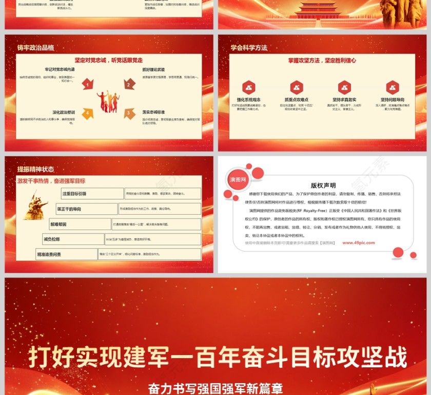 《打好实现建军一百年奋斗目标攻坚战》党课教育PPT第4张