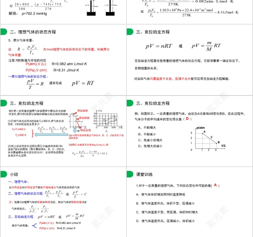 《理想气体的状态方程》人教版高中物理选修3-3PPT课件第3张