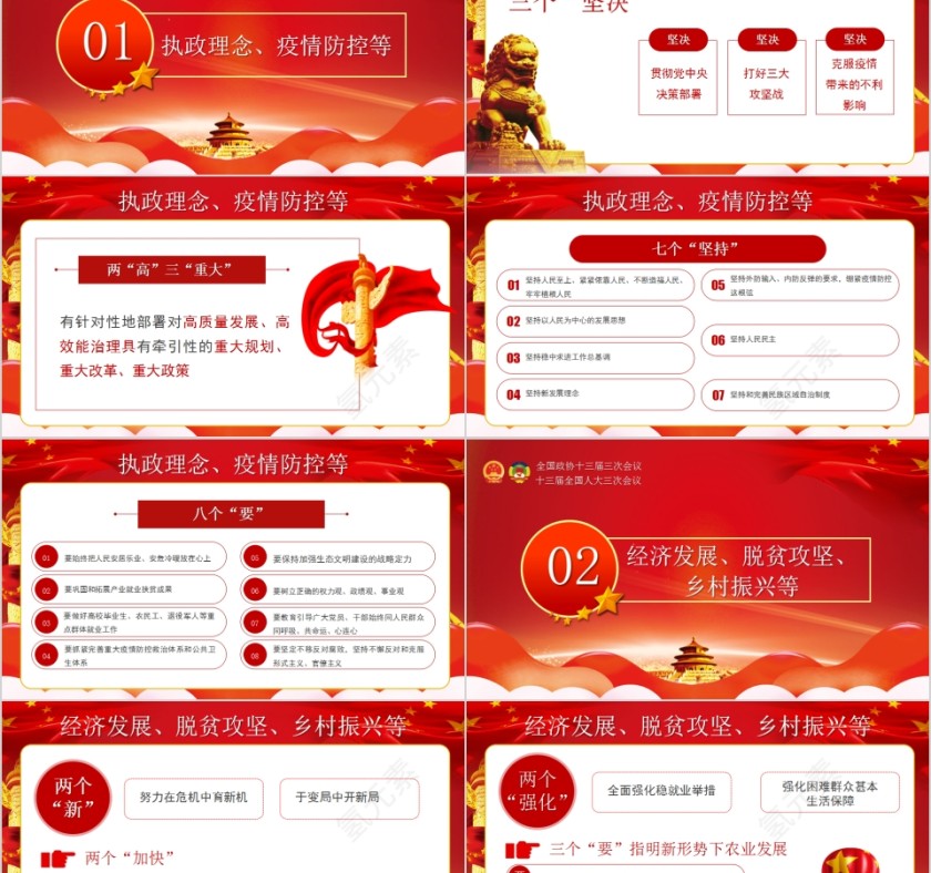 聚焦2020全国两会两会下团组重要讲话精神学习PPT第2张