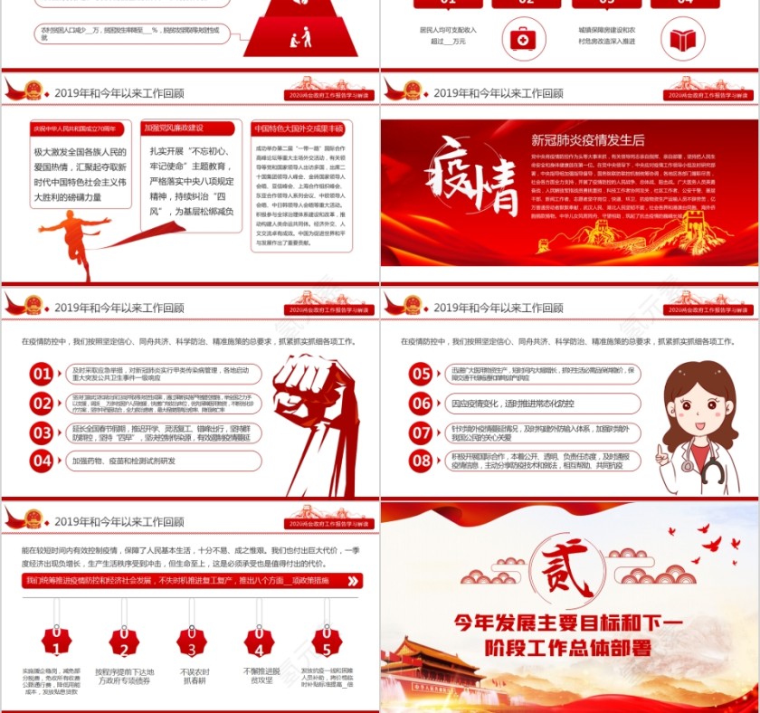 奋战决胜之年2020年两会政府工作报告学习解读PPT第3张