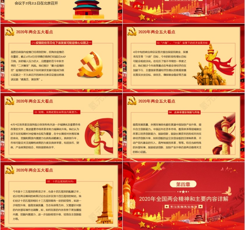 聚焦全国两会学习贯彻两会精神PPT第3张