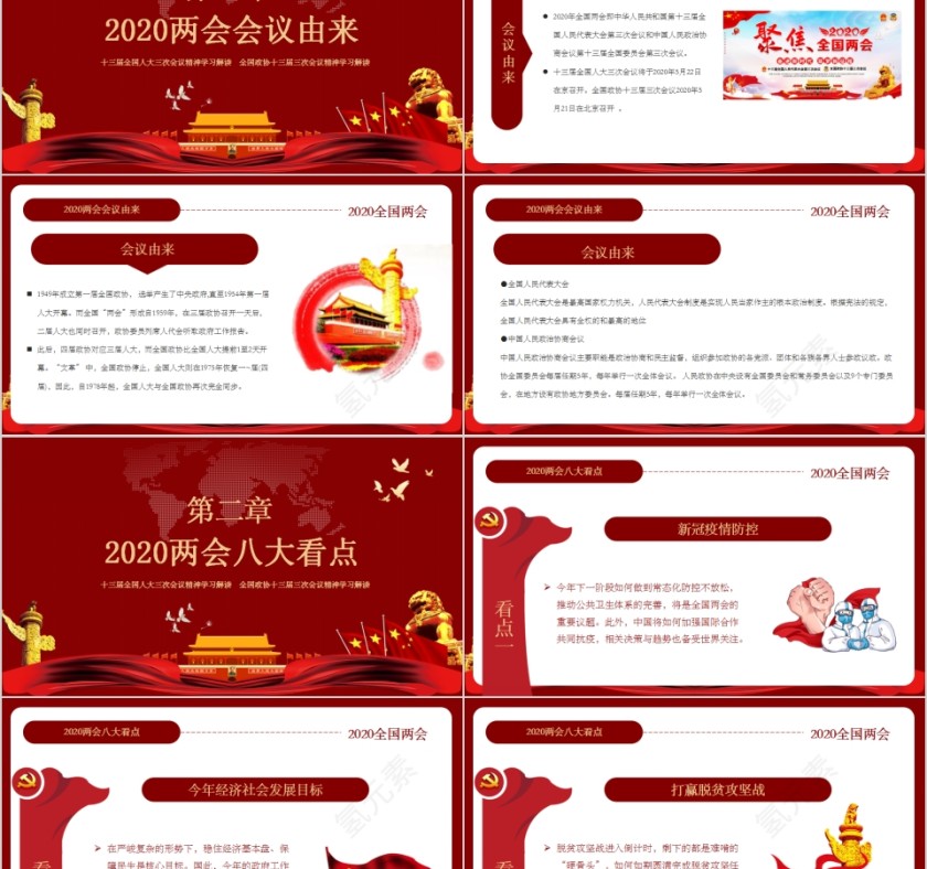 聚焦全国两会会议精神解读PPT第2张