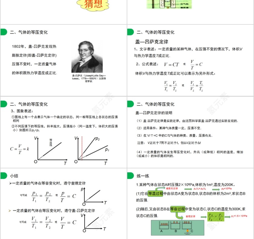 《气体的等容变化和等压变化》人教版高中物理选修3-3PPT课件第3张