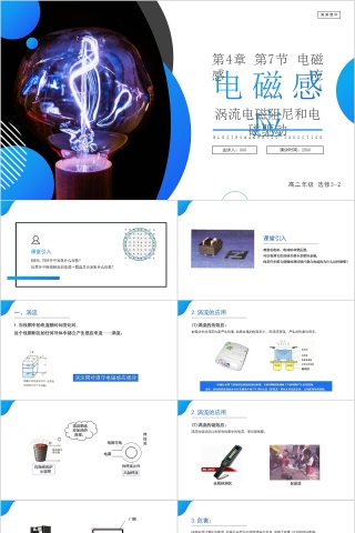 《涡流电磁阻尼和电磁驱动》人教版高中物理选修3-2PPT课件