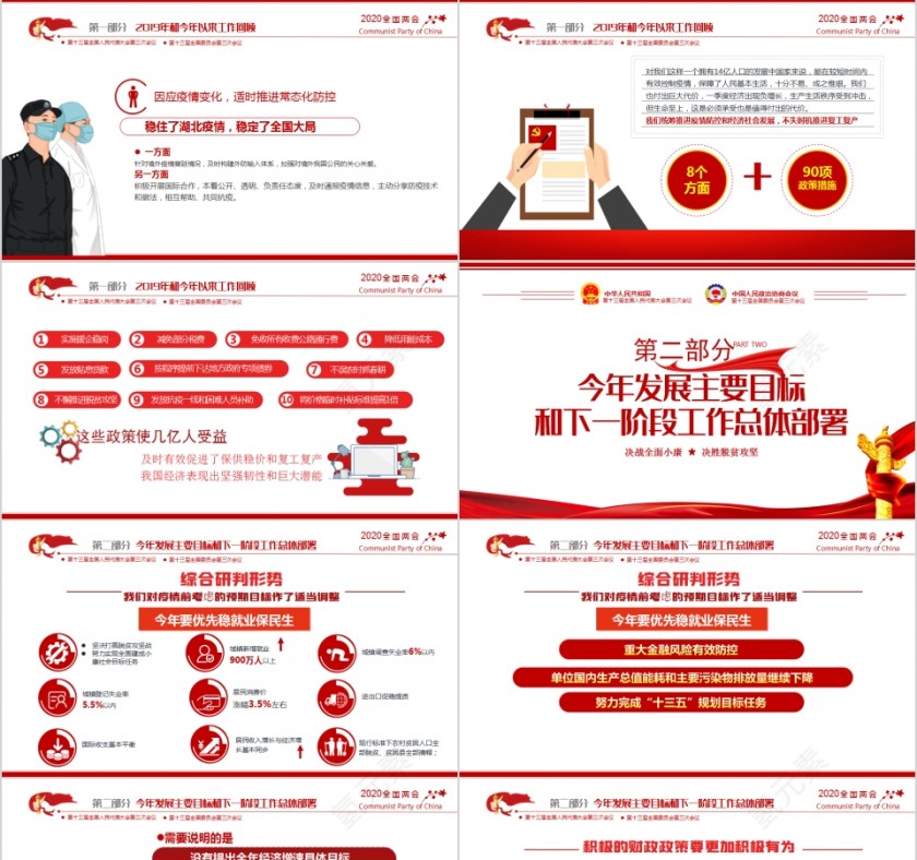 聚焦2020年全国两会政府工作报告解读PPT第4张