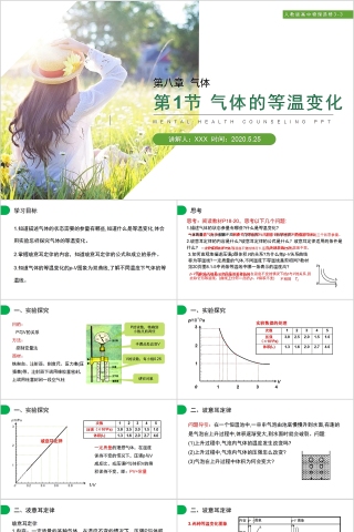 《气体的等温变化》人教版高中物理选修3-3PPT课件