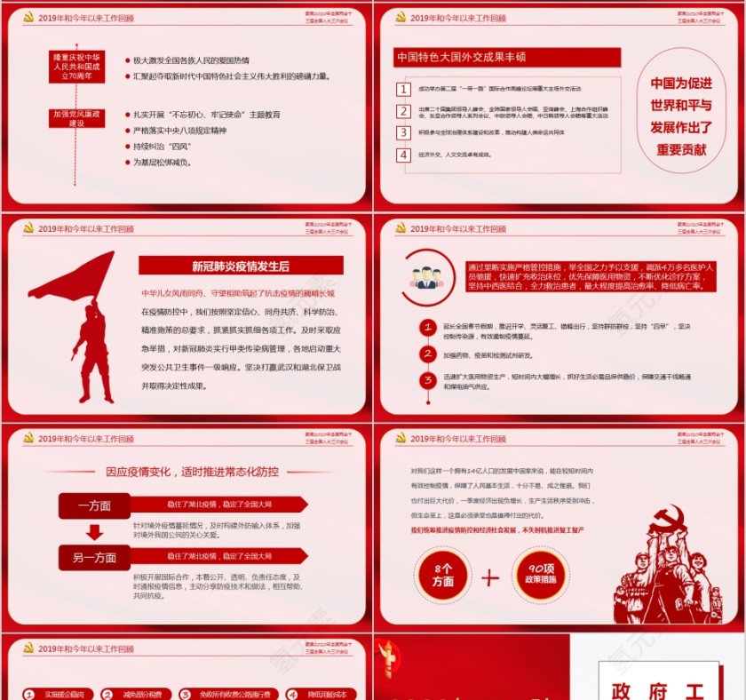 聚焦全国两会2020年政府工作报告PPT第4张
