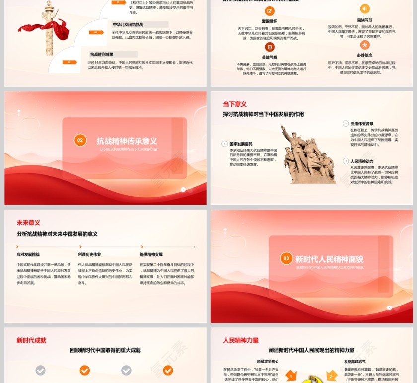 2025《传承和弘扬伟大抗战精神》教育党课PPT第2张