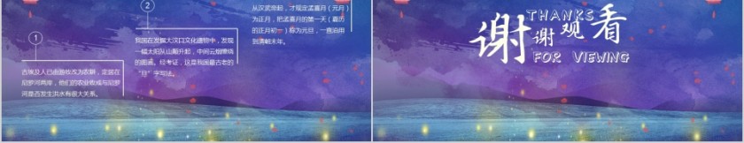 紫色大气元旦快乐PPT模板第5张