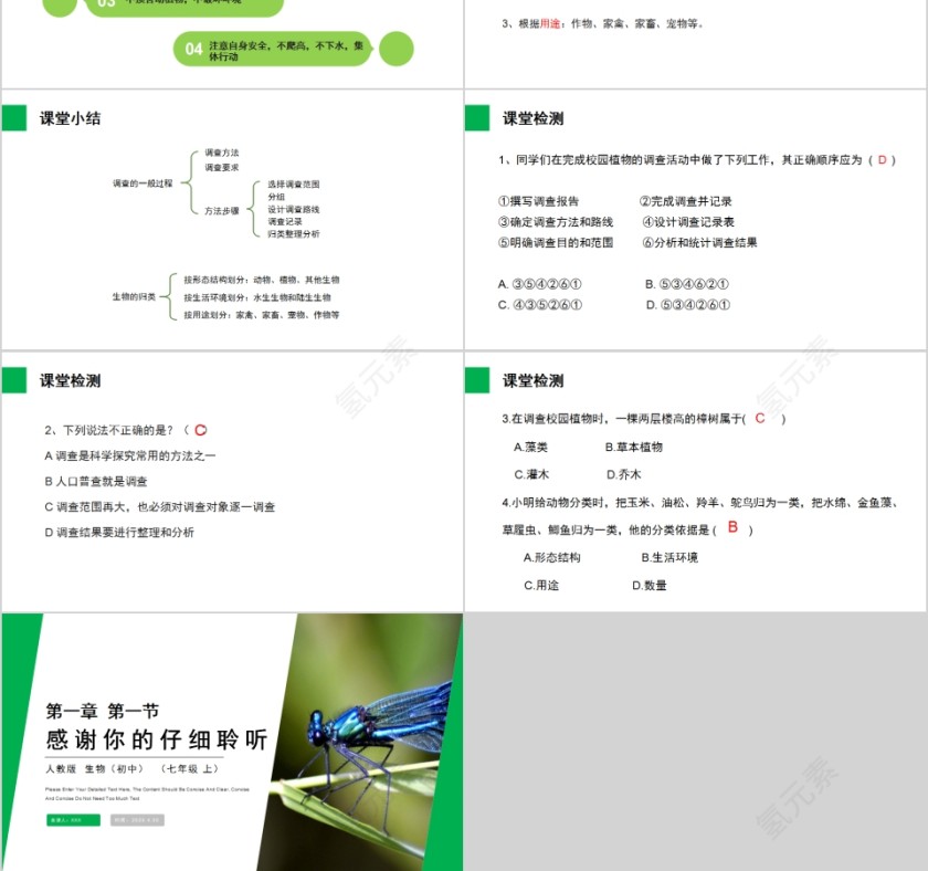 《调查周边环境中的生物》人教版七年级生物PPT课件第3张