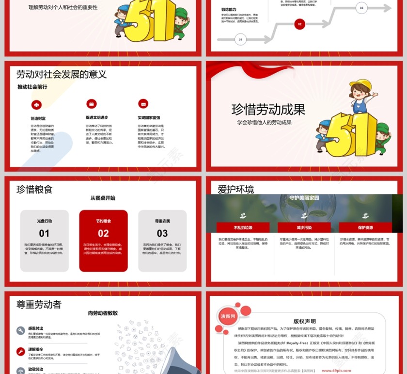 2025小学生五一劳动节主题班会PPT模板第3张