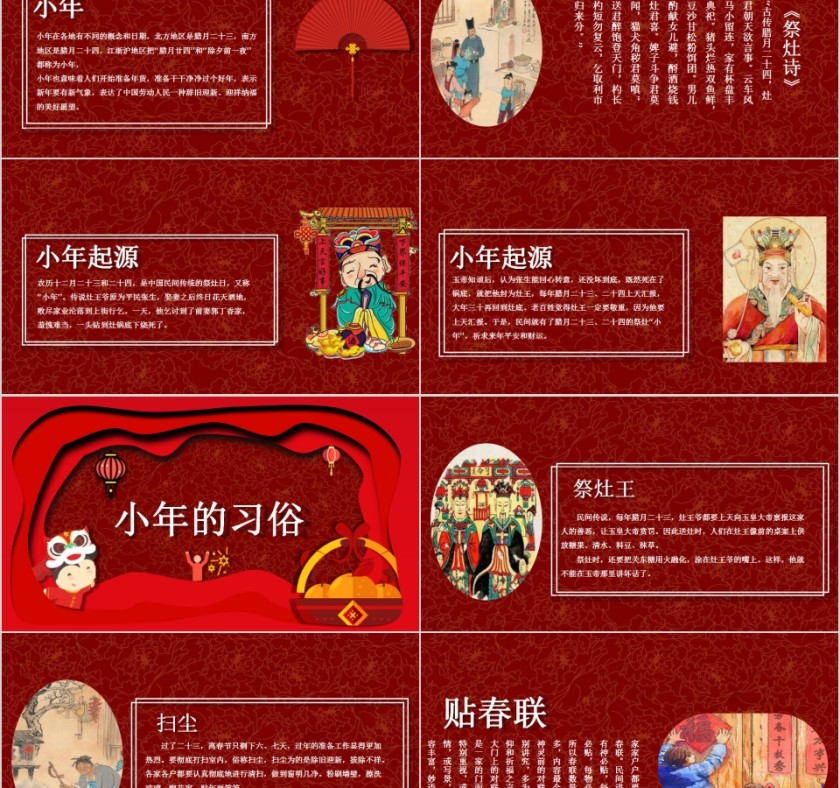 过小年小年习俗介绍PPT模板第2张