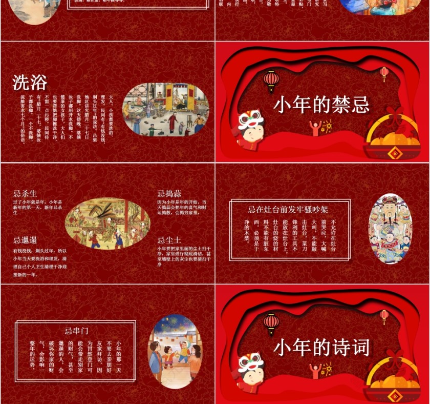 过小年小年习俗介绍PPT模板第3张