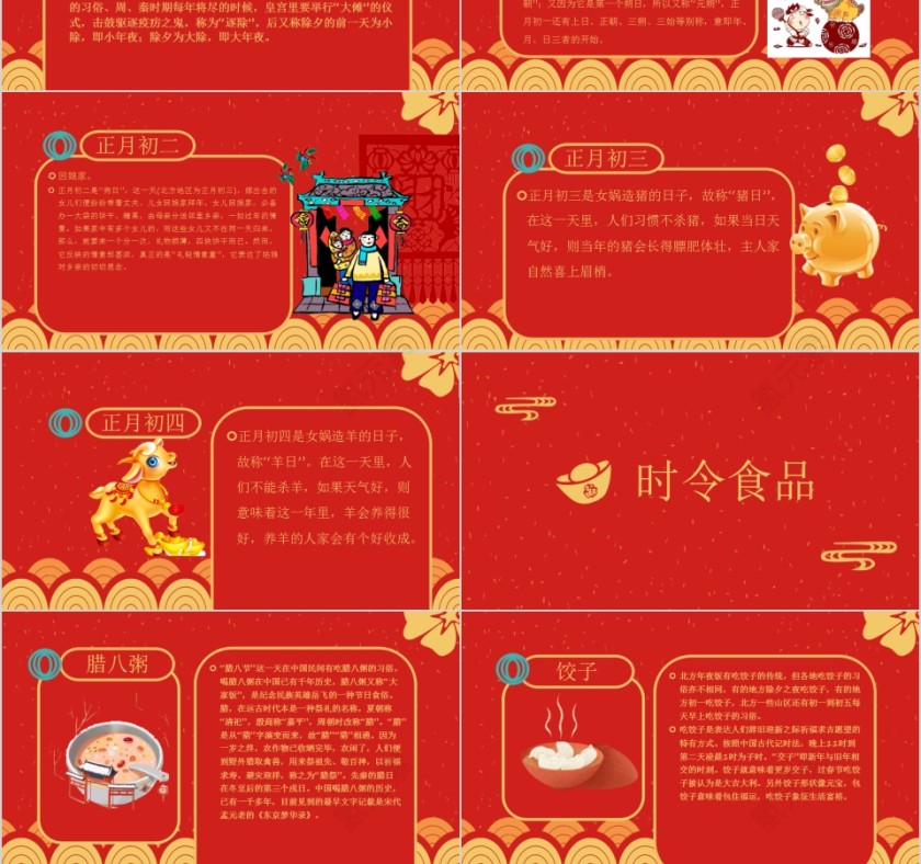 红色大气春节习俗传统文化介绍PPT第6张