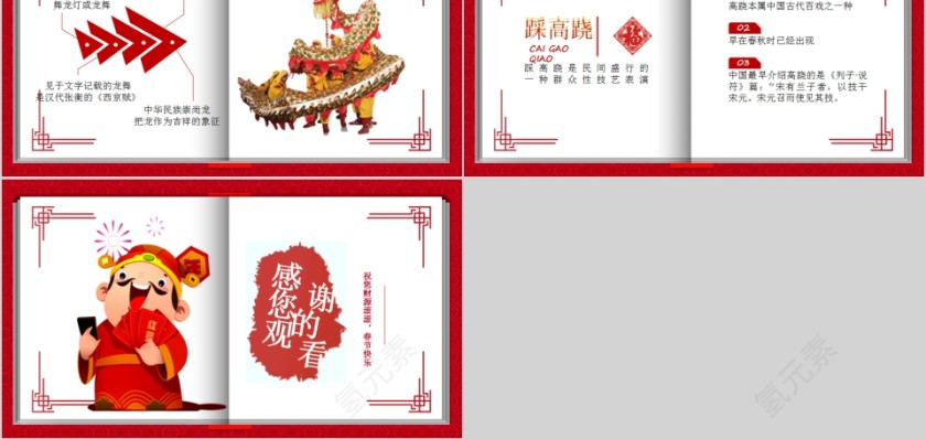 春节节日习俗介绍春节快乐PPT模板第5张