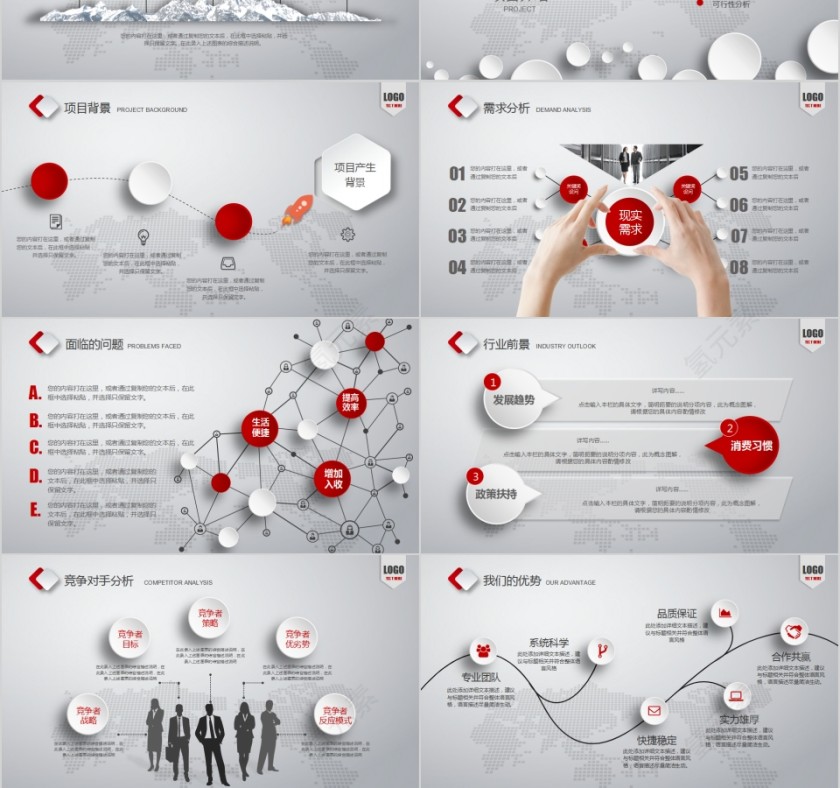 简约商务创业融资计划书PPT第3张